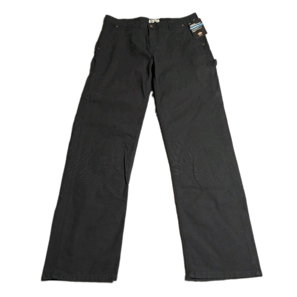 Dickies Carpenter Pants Womens 10 Black Relaxed Fit Stretch Workwear NWT